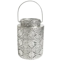 Exclusive Design Silver Metal Cutout Lantern, 6
