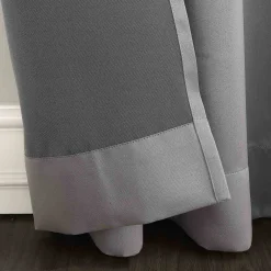 Exclusive Design Talita Grey Room Darkening Grommet Curtain Panel, 95