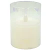Exclusive Design 3X4 Led Glass Wax Candle In Glass Cylinder 6 Hour Timer