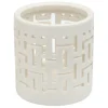 Exclusive Grace Mitchell White Ceramic Cutout Tealight Candle Holder, 3