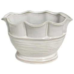 Exclusive Grace Mitchell Folded White Ceramic Vase, 5.5