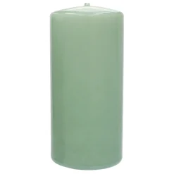Exclusive Green Unscented Overdip Pillar Candle, 6