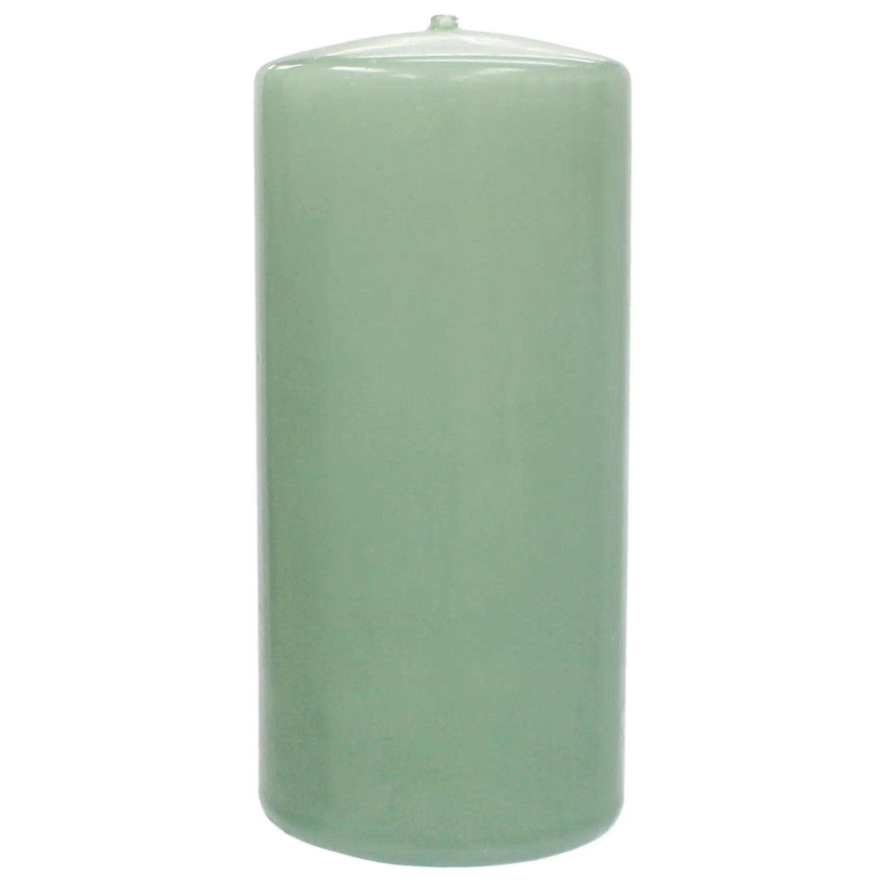 Exclusive Green Unscented Overdip Pillar Candle, 6