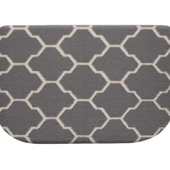 Exclusive Grey & Ivory Quatrefoil Slice Kitchen Mat, 20 30