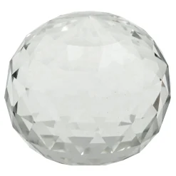 Exclusive Laila Ali Clear Glass Geo Crystal Ball Decor, 3