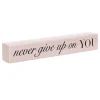 Exclusive Laila Ali Never Give Up Ceramic Block Sign, 2 12