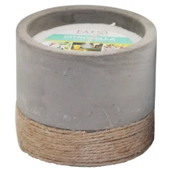Exclusive Round Grey Cement Citronella Candle With Rope Base