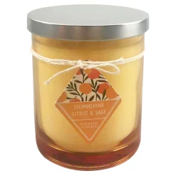 Exclusive Shimmering Citrus & Sage Scented Jar Candle, 11Oz