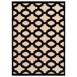 Exclusive Torino Black Trellis Indoor & Outdoor Area Rug, 5 7