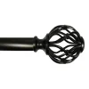 Exclusive Winslow Metal Cage 18 -36 Adjustable 1 Diameter Curtain Rod, Bronze Finish