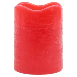 Exclusive 3X4 Led Wax Candle With 6 Hour Timer Red
