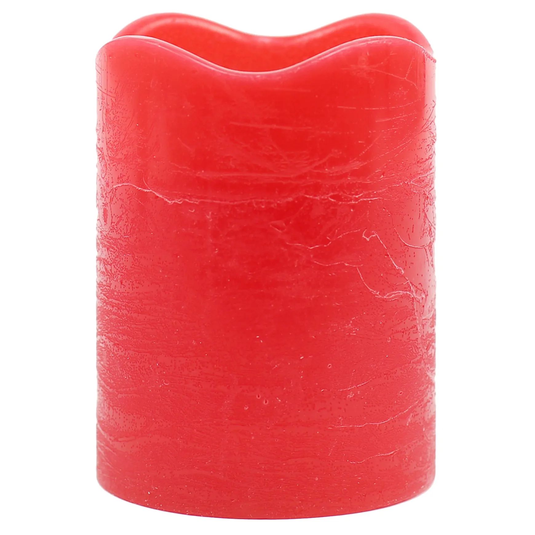 Exclusive 3X4 Led Wax Candle With 6 Hour Timer Red