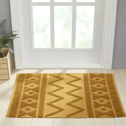 Exclusive Yellow Reign Loop Cotton Accent Rug, 30 45