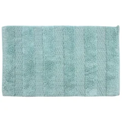 Exquisite Gifts Aqua Antique Stripe Bath Rug, 21 34