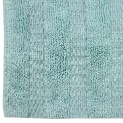 Exquisite Gifts Aqua Antique Stripe Bath Rug, 21 34
