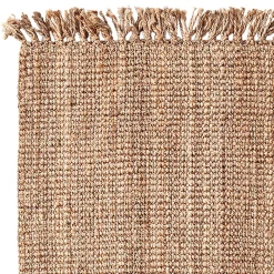 Exquisite Gifts (B485) Honeybloom Jute Boucle Fringe Accent Rug, 3 5