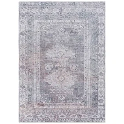 Exquisite Gifts (B786) Honeybloom Multi-Colored Medallion Washable Area Rug, 5 7