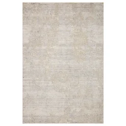 Exquisite Gifts (B764) Kari Taupe & Rust Area Rug, 5 7