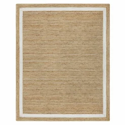 Exquisite Gifts (B728) Kinsey Natural Border Area Rug, 8 10