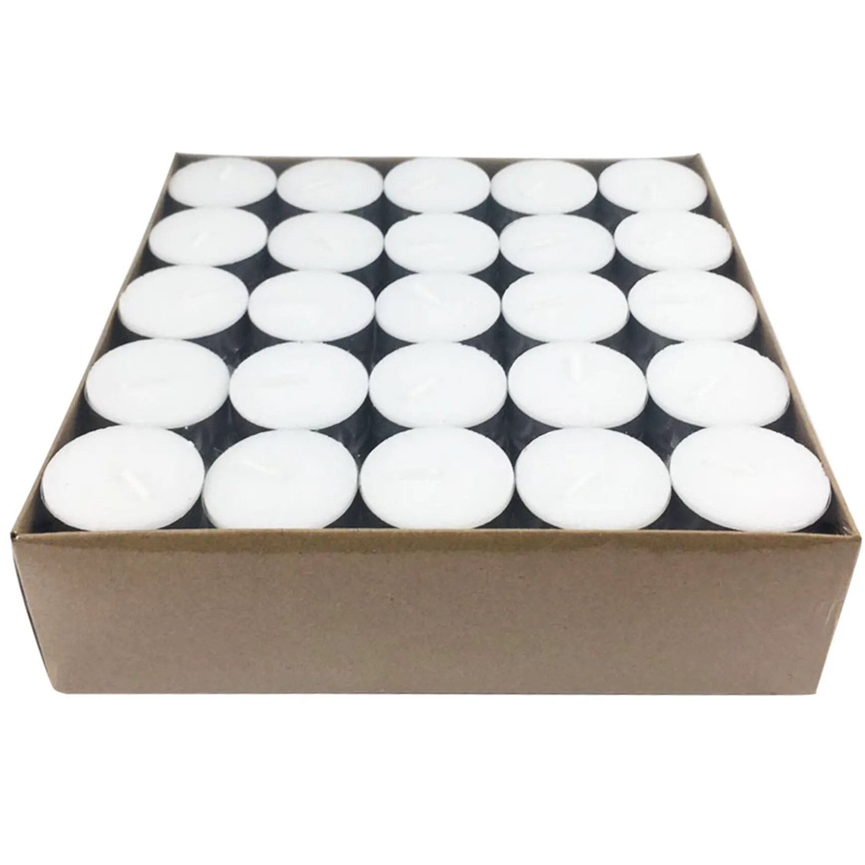 Exquisite Gifts 100-Count White Unscented Tealight Candles