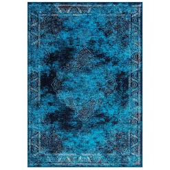 Exquisite Gifts (D416) Antika Navy Vintage Medallion Area Rug, 7 10