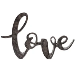 Exquisite Gifts Galvanized Metal Love Cutout Sign, 9 6