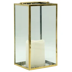 Exquisite Gifts Gold Led Candle Lantern, 10