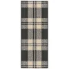 Exquisite Gifts Honeybloom Grey & Ivory Plaid Loop Kitchen Mat, 2 5