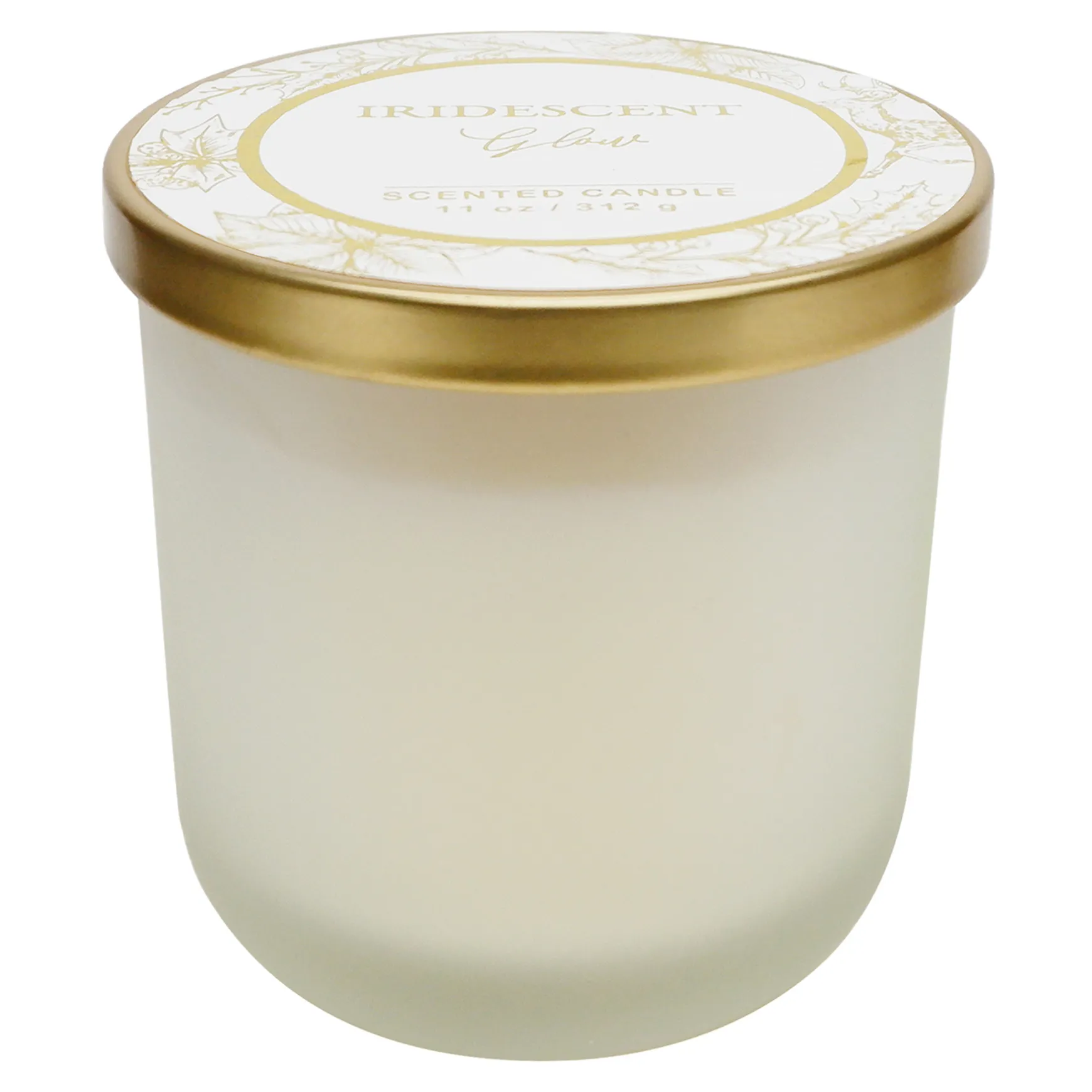 Exquisite Gifts Iridescent Glow Scented Glass Jar Candle, 11Oz