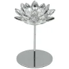 Exquisite Gifts Laila Ali Crystal Lotus Flower Candle Holder, 7