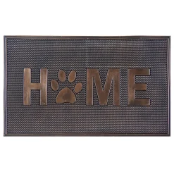 Exquisite Gifts Paw Home Bronze Rubber Doormat, 18 30