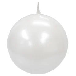 Exquisite Gifts Pear White Unscented Sphere Candle, 3