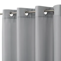 Exquisite Gifts Sun Zero Darian Grey Outdoor Light Filtering Curtain Panel, 84