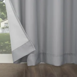 Exquisite Gifts Sun Zero Darian Grey Outdoor Light Filtering Curtain Panel, 84