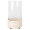 Exquisite Gifts Ty Pennington Clear Glass Vase With Textured White Base