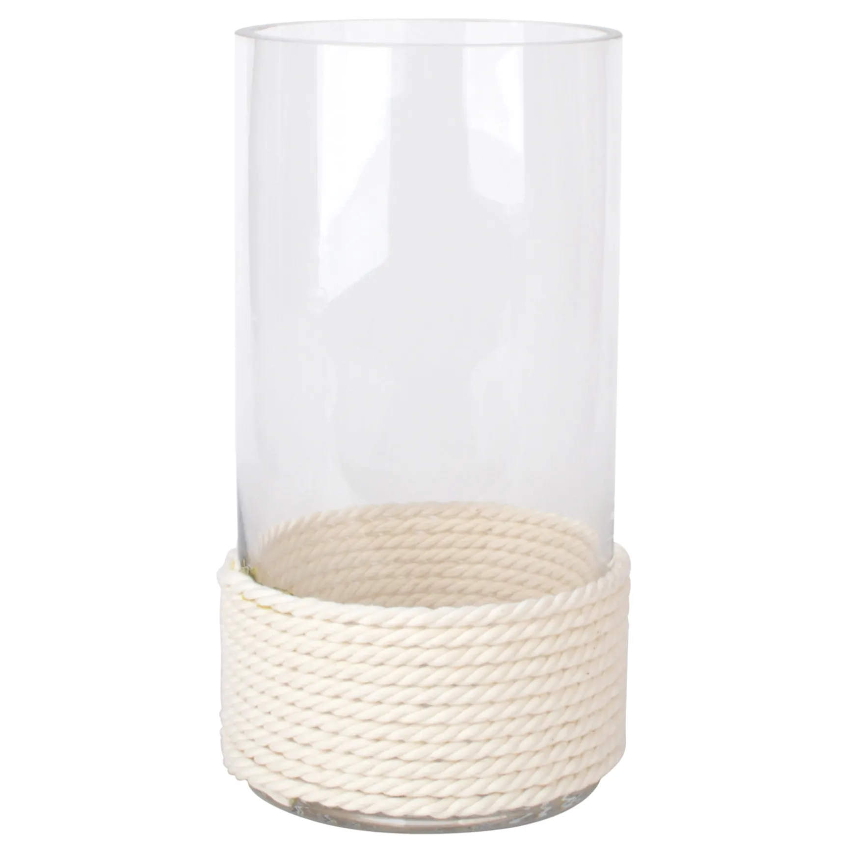 Exquisite Gifts Ty Pennington Clear Glass Vase With Textured White Base