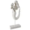 Exquisite Gifts White Mermaid Figurine, 12.5