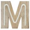 Featured 6 Led Wooden Letter, M