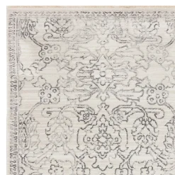 Featured (B762) Cypress Ivory Floral Accent Rug, 3 5