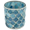 Featured Blue Mosaic Votive Candle Holder, 3