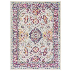 Featured (D488) Floransa Multicolor Medallion Area Rug, 5 7
