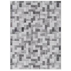Featured (D537) Nova Grey Printed Area Rug, 8 10