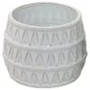 Featured Diamond Patterned White Glazed Citronella Candle