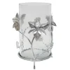 Featured Grace Mitchell Silver Floral Hurricane, 9.25