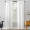 Featured Madison White Pole Top Room Darkening Curtain Panel, 63