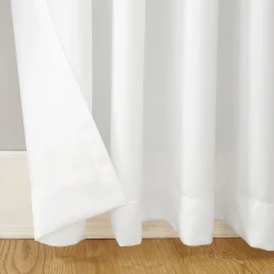 Featured Madison White Pole Top Room Darkening Curtain Panel, 63