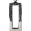 Featured Silver Rectangular Cutout Ceramic Vase, 15