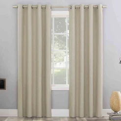 Featured Sun Zero Pacey Taupe Blackout Grommet Curtain Panel, 84