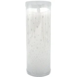 Featured 3X8 Led Wax Candle With 6 Hour Timer Silver