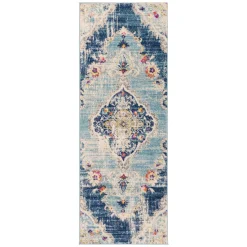 Flash Sale (D493) Floransa Blue Medallion Runner, 2 7